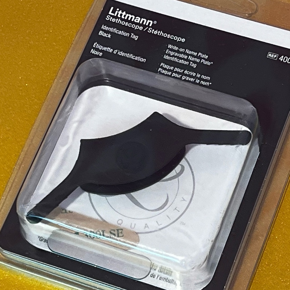 Littmann Black Stethoscope Identification Tag